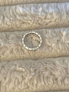 Pandora Silver Logo Band Ring - Silver